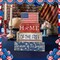 4 Pcs Patriotic Tiered Tray Decorations Set, 4th of July Table Sign Memorial Day Farmhouse Red White Blue Rustic Wooden Block Stack Sign for Home Fireplace Mantel (Flag)